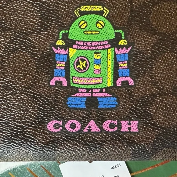 🤖 Cosmic Coach Robot Corner Zip Wristlet NWT - Picture 12 of 14